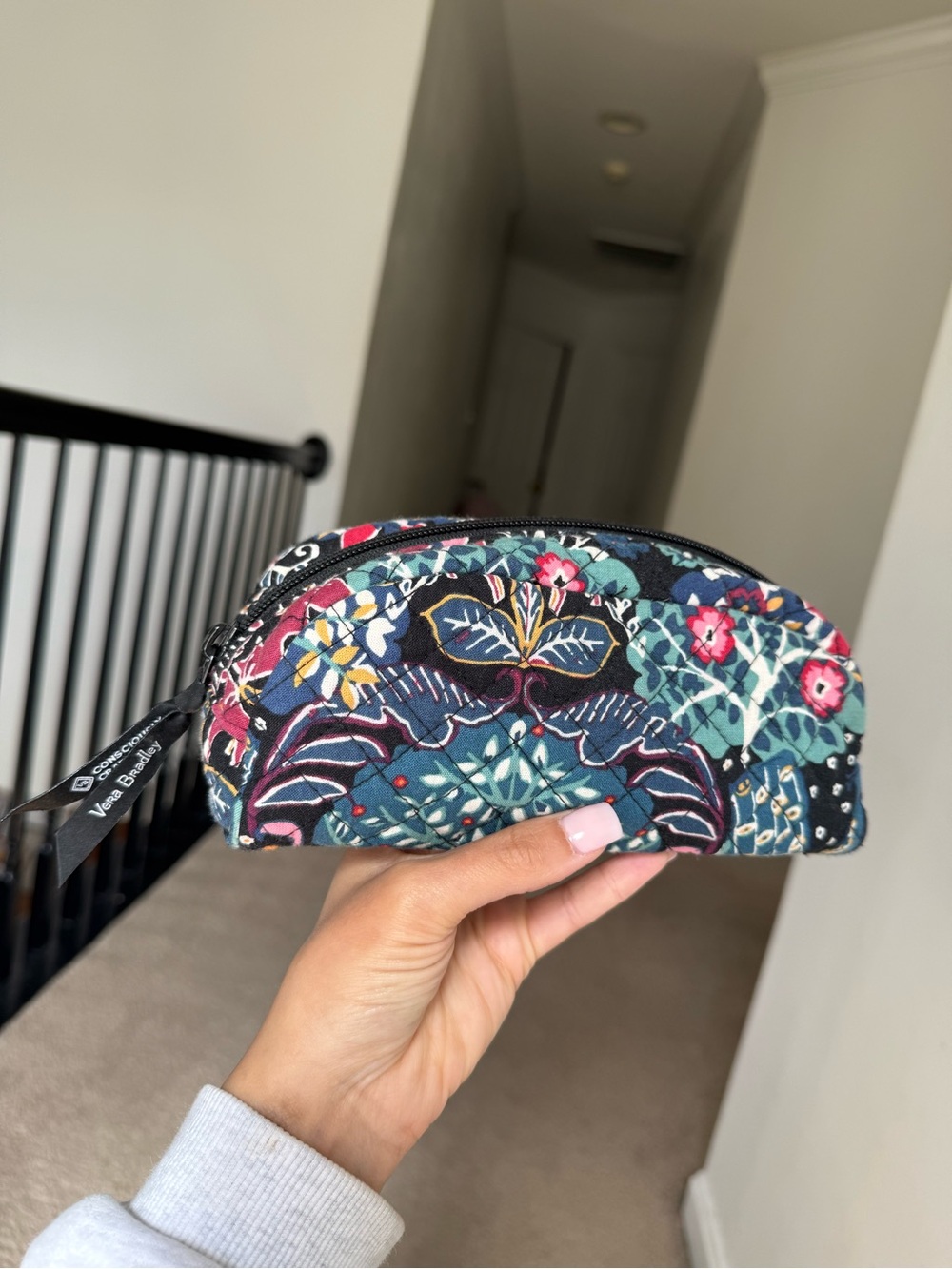 Vera Bradley Enchanted Floral Quilted Cosmetic Pouch